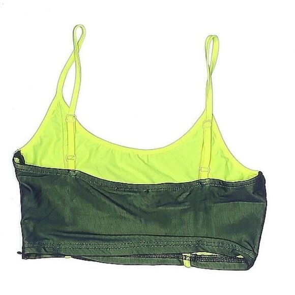 Superdown Green & Yellow Moriah Contrast Mesh Crop Top - Picture 8 of 8